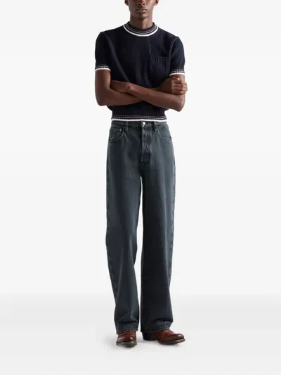 Prada Regular Denim Jeans In Black