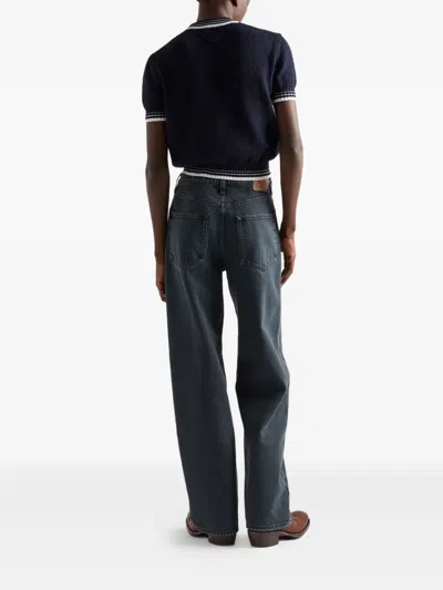 Prada Regular Denim Jeans In Black