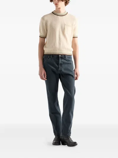 Prada Regular Denim Jeans In Black