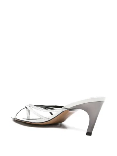 Coperni 75mm Leather Mules In White