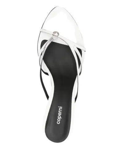 Coperni 75mm Leather Mules In White