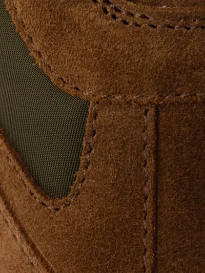 Prada Prax Suede And Re-nylon Sneakers In Burgundy