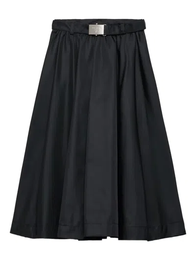 Prada Midi Skirt In Blue