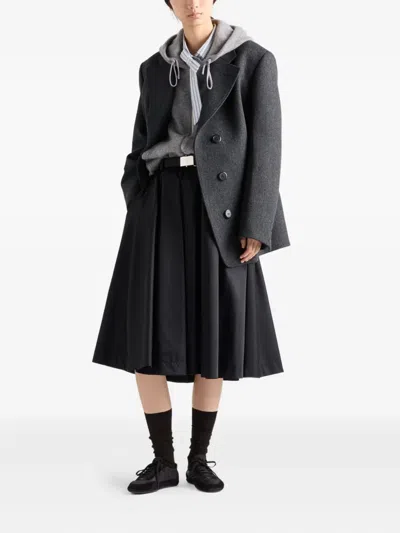 Prada Midi Skirt In Blue