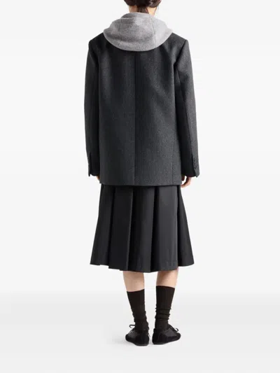 Prada Midi Skirt In Blue