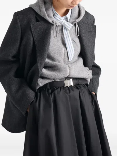 Prada Midi Skirt In Blue