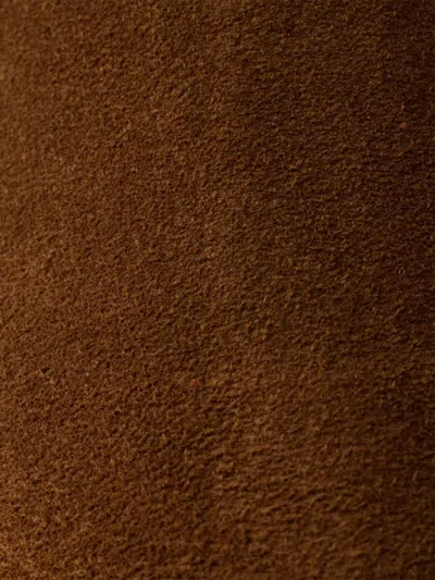 Prada Shearling Lining Suede Slippers In Neutral