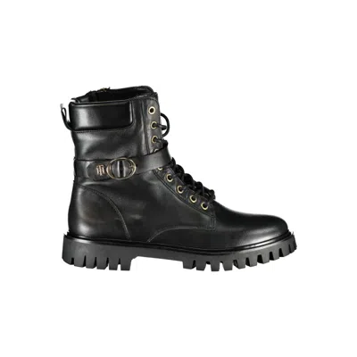 Tommy Hilfiger Black Polyester Boot In Black