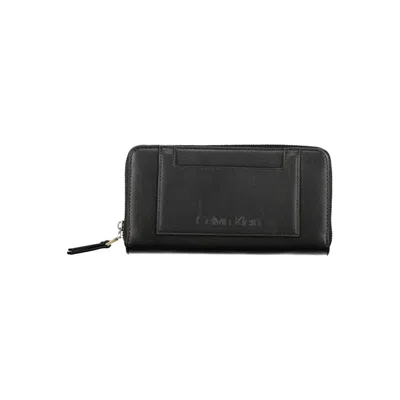 Calvin Klein Elegant Black Multi-compartment Wallet In Black