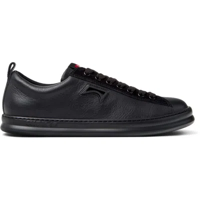 Camper Runner Lace-up Leather Sneakers In Black