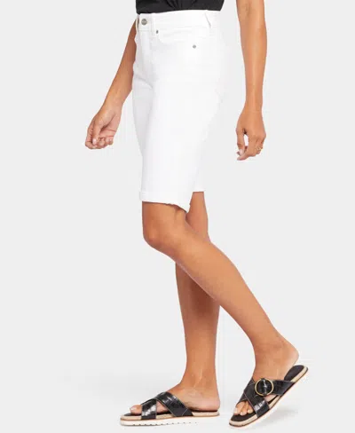Nydj Petite Briella Roll Cuff Shorts In White