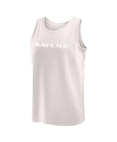 Fanatics Men's Cream Baltimore Ravens Elements Tank Top In White