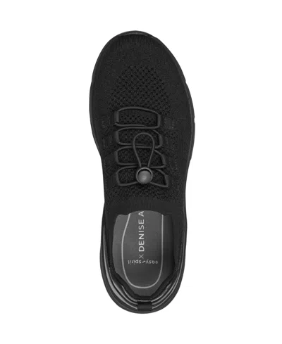 Easy Spirit Women's X Denise Austin Astrid Knit Slip-on Sneaker In Black