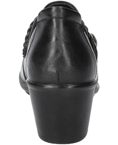 Easy Street Amber Womens Round Closed Toe Slip-on Shoe In Black