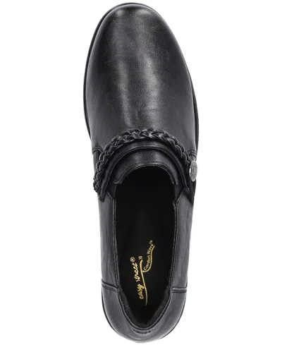Easy Street Amber Womens Round Closed Toe Slip-on Shoe In Black