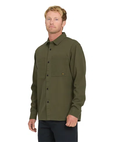 Quiksilver Men's Heron Long Sleeve Shirt In Green