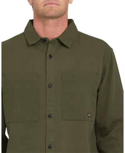Quiksilver Men's Heron Long Sleeve Shirt In Green
