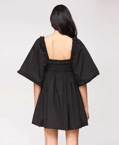 Avec Les Filles Women's Cotton Sweetheart A-line Dress In Black