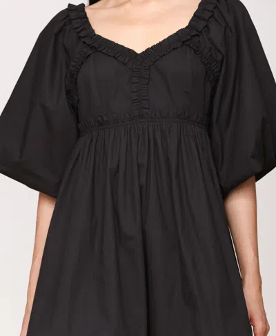 Avec Les Filles Women's Cotton Sweetheart A-line Dress In Black