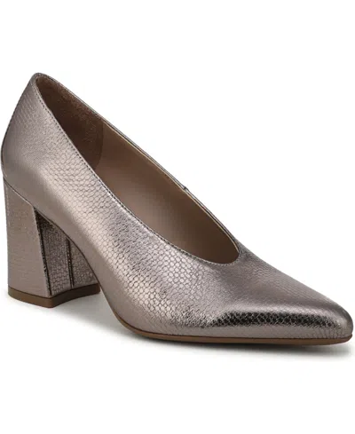 Naturalizer Women's Perry Pointed Toe Block Heel Pumps In Gray