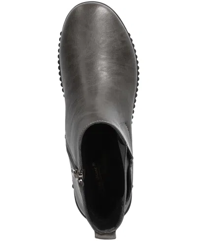 Easy Street Womens Wyatt Flat Heel Booties In Gray