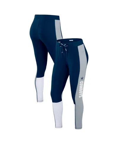 Wear By Erin Andrews Navy Dallas Cowboys Color-block Leggings In Blue
