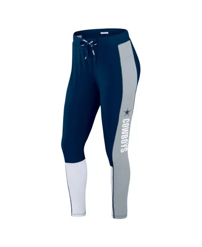 Wear By Erin Andrews Navy Dallas Cowboys Color-block Leggings In Blue