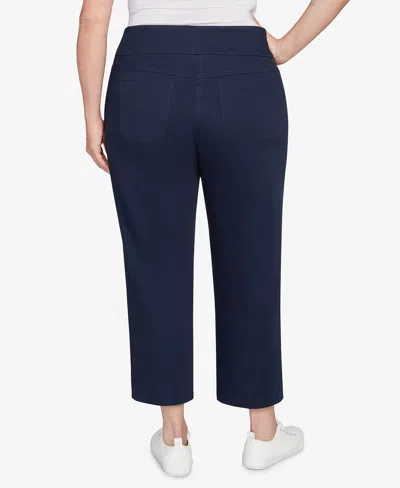 Ruby Rd. Plus Size Soft Denim Faux Pocket Pants In Blue
