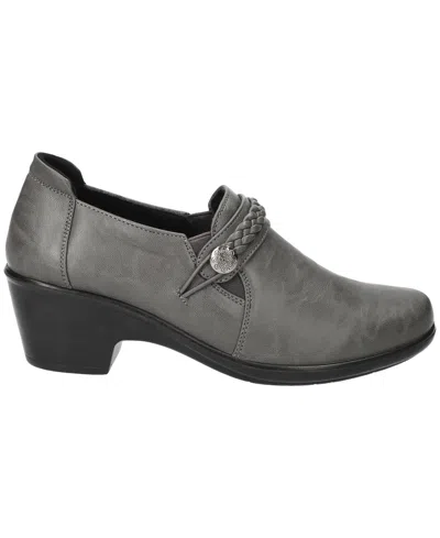 Easy Street Amber Womens Round Closed Toe Slip-on Shoe In Gray