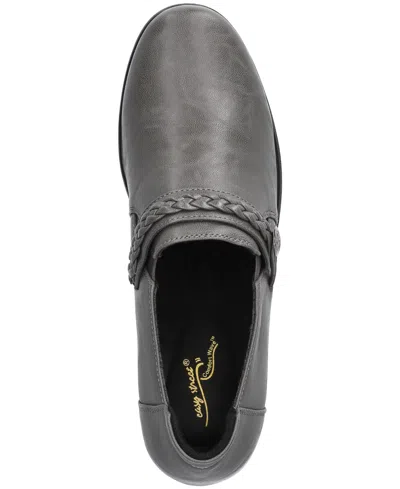 Easy Street Amber Womens Round Closed Toe Slip-on Shoe In Gray