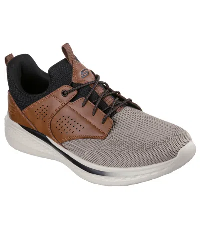 Skechers Wide Width Slade Breyer Sneaker In Brown