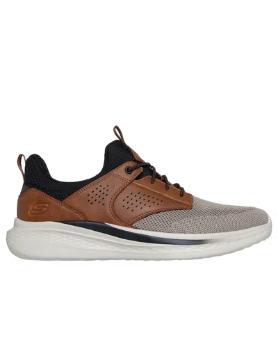 Skechers Wide Width Slade Breyer Sneaker In Brown