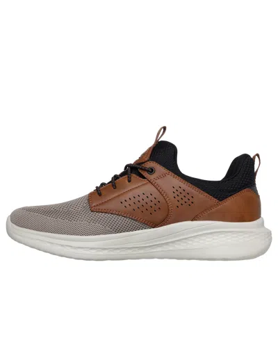 Skechers Wide Width Slade Breyer Sneaker In Brown