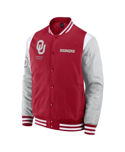 Fanatics Men's Crimson Oklahoma Sooners Elementsâ Elite Full-snap Jacket In Red