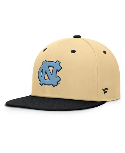 Fanatics Men's Gold/black North Carolina Tar Heels Balance Fitted Hat In Brown