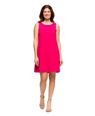 24seven Comfort Apparel Women's Solid Color Sleeveless Mini Shift Dress In Multi