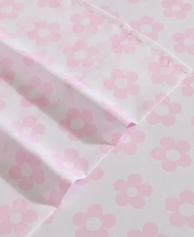 Betsey Johnson Silky Microfiber Printed 4-pc. Sheet Set, Full In White