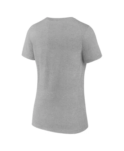 Fanatics Women'sâ Gray Texas Rangers V-neck T-shirt In Gray