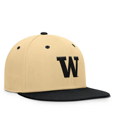 Fanatics Men's Gold/black Washington Huskies Balance Fitted Hat In Brown