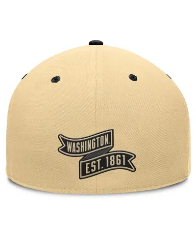 Fanatics Men's Gold/black Washington Huskies Balance Fitted Hat In Brown