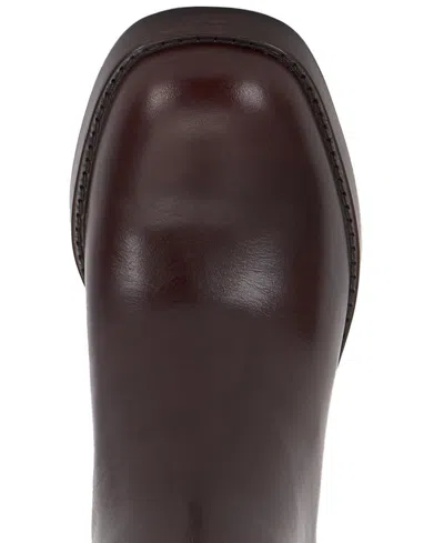 Vince Camuto Gibi Womens Extra Wide Calf Leather Knee-high Boots In Brown