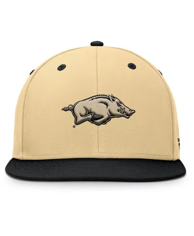 Fanatics Men's Gold/black Arkansas Razorbacks Balance Fitted Hat In Brown