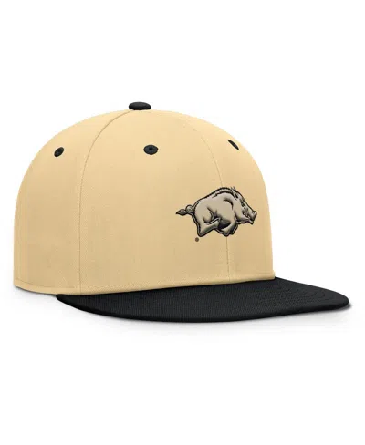Fanatics Men's Gold/black Arkansas Razorbacks Balance Fitted Hat In Brown