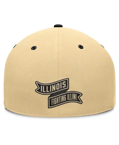 Fanatics Men's Gold/black Illinois Fighting Illini Balance Fitted Hat In Brown