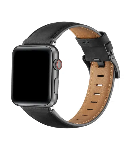 Posh Tech Drake Leather Band For Apple Watch In Black