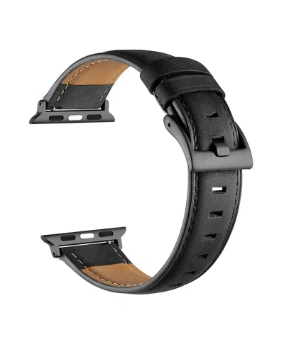 Posh Tech Drake Leather Band For Apple Watch In Black