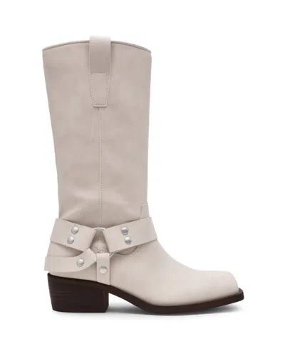 Dv Dolce Vita Women's Tanzy Tall Harness Moto Engineer Boots In White