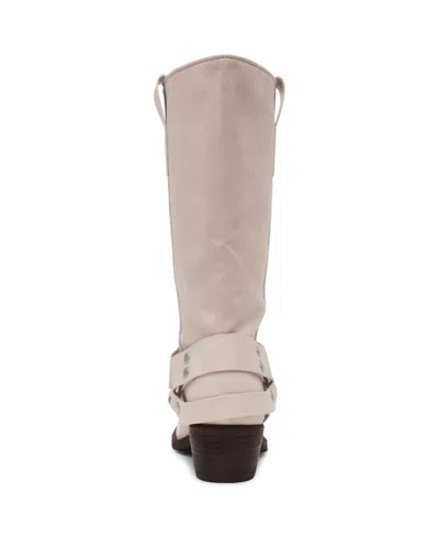 Dv Dolce Vita Women's Tanzy Tall Harness Moto Engineer Boots In White