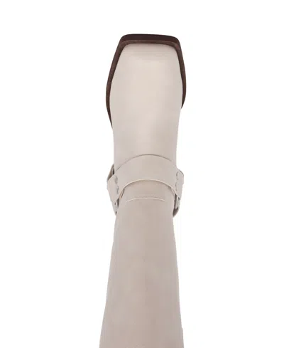Dv Dolce Vita Women's Tanzy Tall Harness Moto Engineer Boots In White