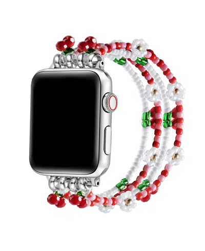 Posh Tech Cherry Beaded Band For Apple Watch In Multi